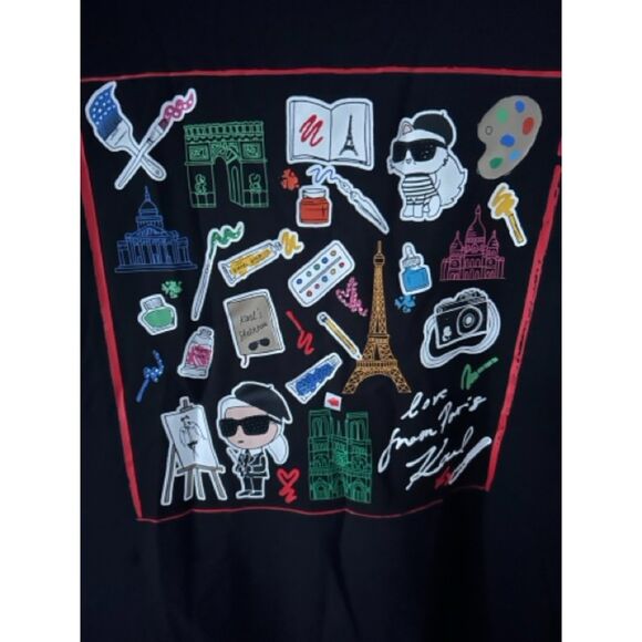 NEW Karl Lagerfeld Paris Artist Whimsy Logo Tee, Graphic T-Shirt, 2X, $59 - Picture 8 of 11